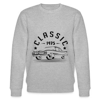 Klassisch 1975. - Stanley/Stella Unisex Bio-Sweatshirt CHANGER  - Grau meliert - Vorne - Nik (191cm) & Marisol (170cm)