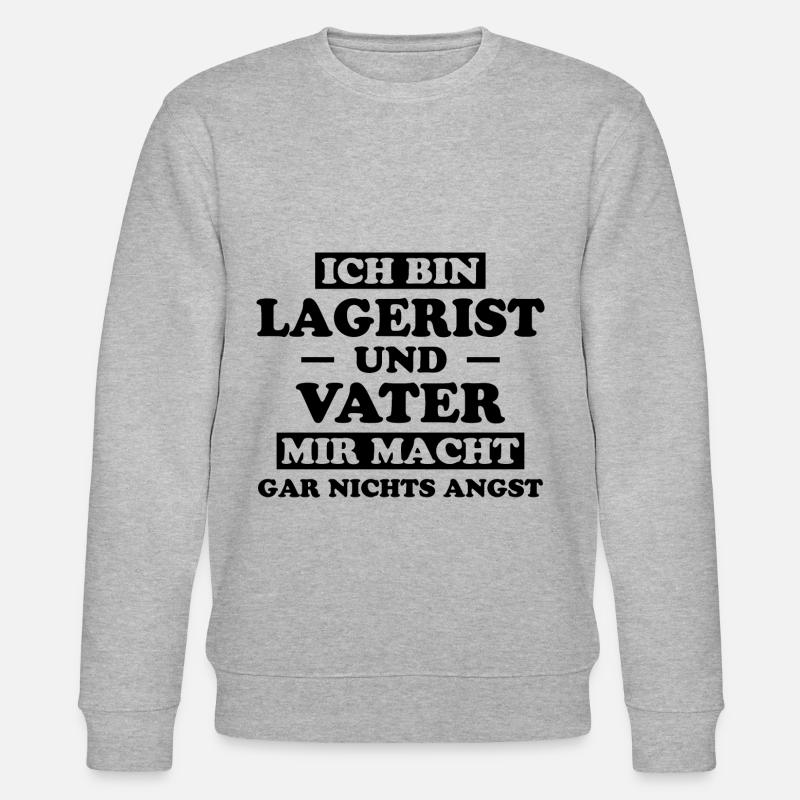 Lagerist Spruch Stablerfahrer Logistiker Geschenk - Stanley/Stella Unisex Bio-Sweatshirt CHANGER  - Grau meliert
