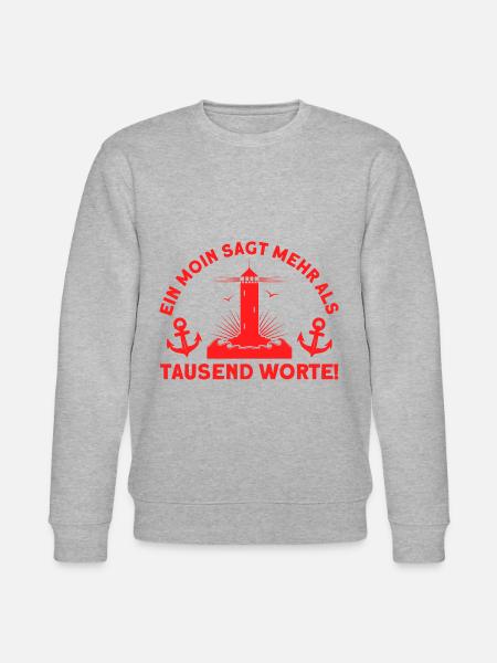 Norddeutsch Norden Nordsee Zitate Heimat Geschenk - Stanley/Stella Unisex Bio-Sweatshirt CHANGER - Grau meliert