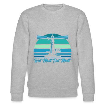 Norddeutsch Norden Nordsee Zitate Heimat Geschenk - Stanley/Stella Unisex Bio-Sweatshirt CHANGER  - Grau meliert - Vorne - Nik (191cm) & Marisol (170cm)
