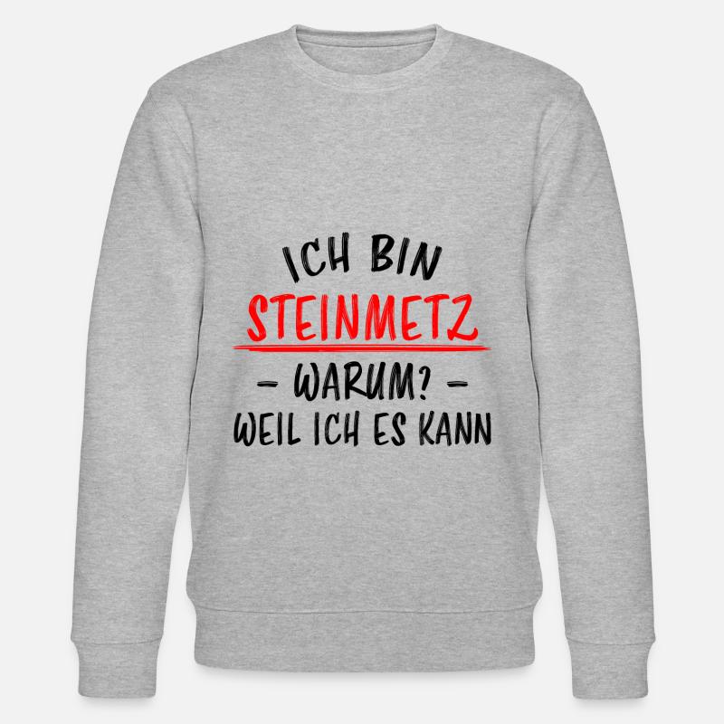 Steinmetz Lustiger Spruch Steinbildhauer Geschenk - Stanley/Stella Unisex Bio-Sweatshirt CHANGER  - Grau meliert