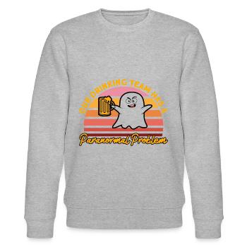 Haunted House Ghost Hunter Ghost Hunt Gift - Stanley/Stella CHANGER Unisex Organic Sweatshirt - heather grey - Front - Nik (191cm) & Marisol (170cm)