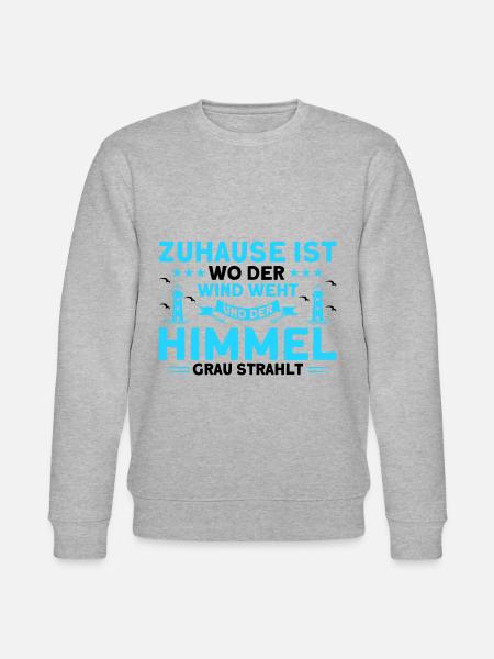 Norddeutsch Norden Nordsee Zitate Heimat Geschenk - Stanley/Stella Unisex Bio-Sweatshirt CHANGER - Grau meliert