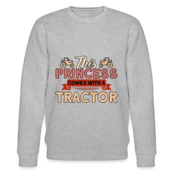 Traktor Viehzüchter Landwirt Geschenk - Stanley/Stella Unisex Bio-Sweatshirt CHANGER  - Grau meliert - Vorne - Nik (191cm) & Marisol (170cm)