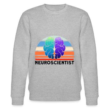 Neurobiologie Neurowissenschaftler Geschenk - Stanley/Stella Unisex Bio-Sweatshirt CHANGER  - Grau meliert - Vorne - Nik (191cm) & Marisol (170cm)