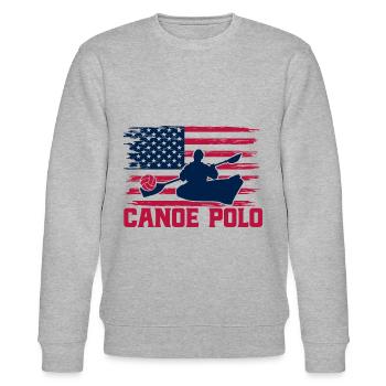 Kanupolo Kanupolo spielen Kanupolo Spieler Geschen - Stanley/Stella Unisex Bio-Sweatshirt CHANGER  - Grau meliert - Vorne - Nik (191cm) & Marisol (170cm)