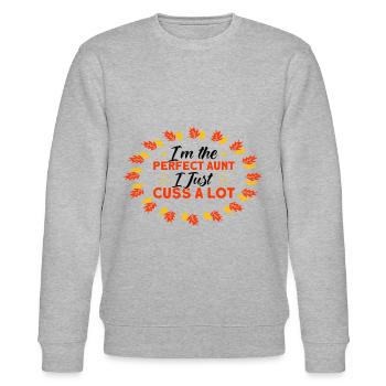 Tanten Tante Schwester Tanten Familie Geschenk - Stanley/Stella Unisex Bio-Sweatshirt CHANGER  - Grau meliert - Vorne - Nik (191cm) & Marisol (170cm)