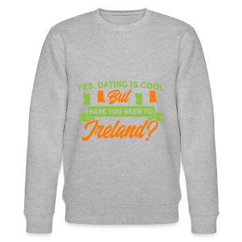 Drapeau irlandais Irlande Cadeau aux racines irlandaises - Sweat bio CHANGER Stanley/Stella Unisexe - gris chiné - Devant - Nik (191cm) & Marisol (170cm)