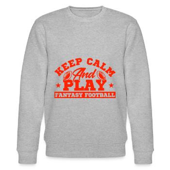 Fantasy Football Meister Draft Day Fantasy Footbal - Stanley/Stella Unisex Bio-Sweatshirt CHANGER  - Grau meliert - Vorne - Nik (191cm) & Marisol (170cm)