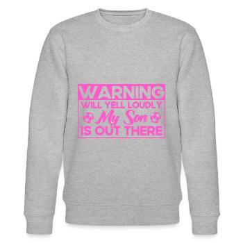 Fußball Mama Sohn Mutter Geschenk - Stanley/Stella Unisex Bio-Sweatshirt CHANGER  - Grau meliert - Vorne - Nik (191cm) & Marisol (170cm)