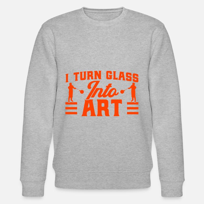 Glasarbeiter Glasbläserei Glasblasen Geschenk - Stanley/Stella Unisex Bio-Sweatshirt CHANGER  - Grau meliert