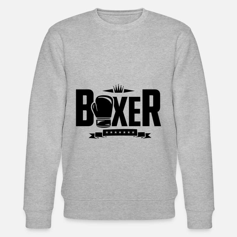 boxer boxing boxhandschuh - Stanley/Stella Unisex Bio-Sweatshirt CHANGER  - Grau meliert