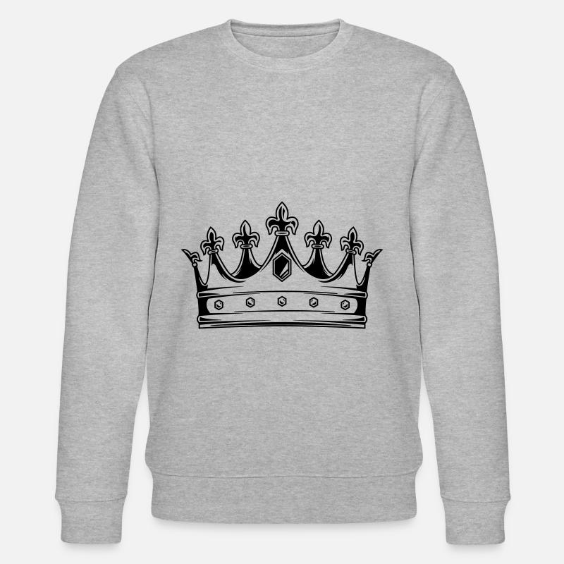 krone symbol - Stanley/Stella Unisex Bio-Sweatshirt CHANGER  - Grau meliert
