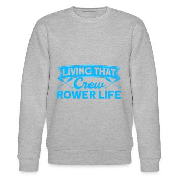 Rowing Team Rower Rower Gift - Stanley/Stella CHANGER Unisex Organic Sweatshirt - heather grey - Front - Nik (191cm) & Marisol (170cm)