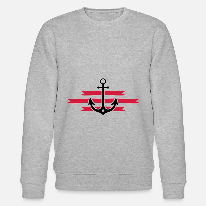 Anker Symbol - Stanley/Stella Unisex Bio-Sweatshirt CHANGER  - Grau meliert