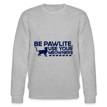 Katzenmama Katzeneltern Katzen Liebhaber Geschenk - Stanley/Stella Unisex Bio-Sweatshirt CHANGER  - Grau meliert - Vorne - Nik (191cm) & Marisol (170cm)