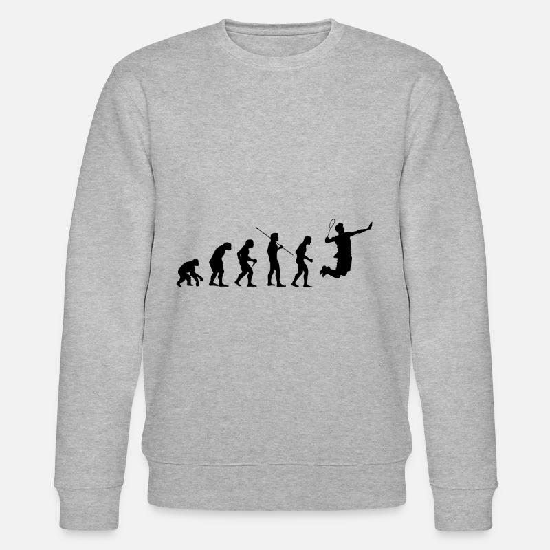 Badminton Badminton Evolution Badminton Player - Stanley/Stella CHANGER Unisex Organic Sweatshirt - heather grey