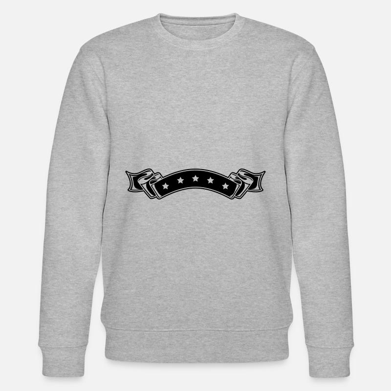 Stern banderole Ornament Element - Stanley/Stella Unisex Bio-Sweatshirt CHANGER  - Grau meliert