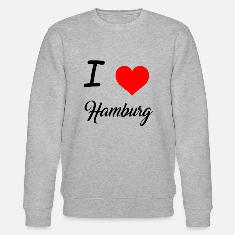 J'aime Hambourg - Sweat bio CHANGER Stanley/Stella Unisexe - gris chiné