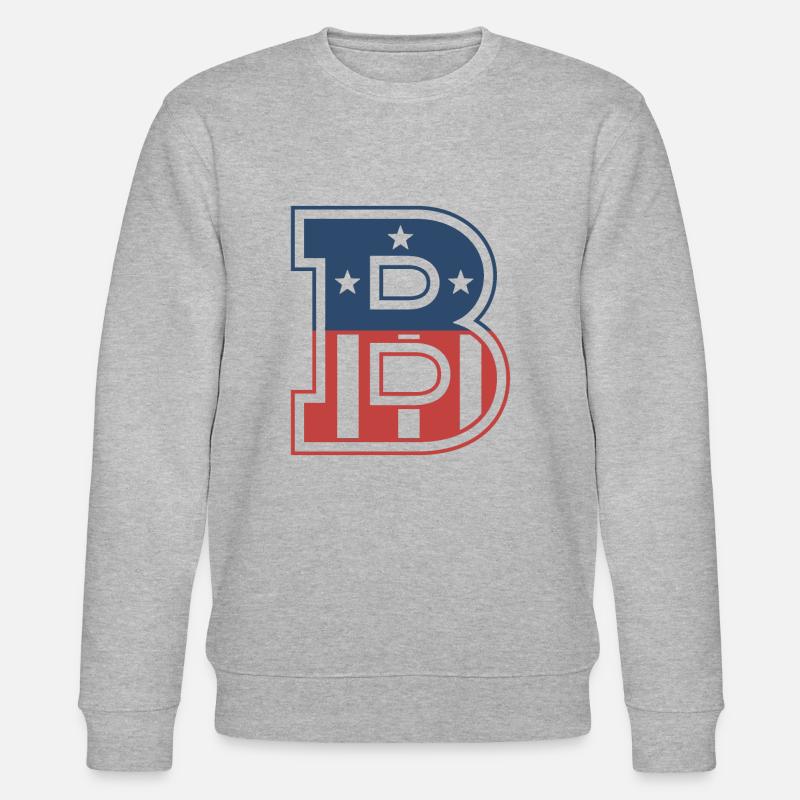 Lettre B États-Unis - Sweat bio CHANGER Stanley/Stella Unisexe - gris chiné