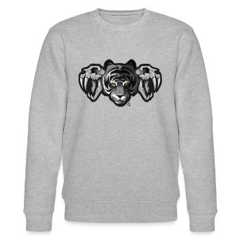 Lord Tiger - Sweat bio CHANGER Stanley/Stella Unisexe - gris chiné - Devant - Nik (191cm) & Marisol (170cm)