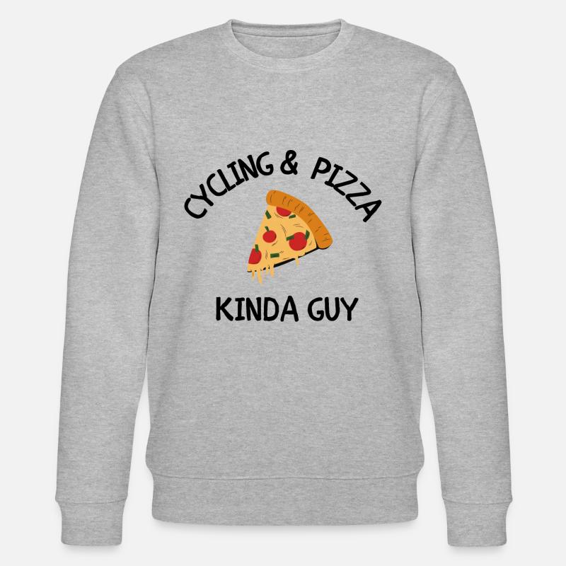 Cyclisme & pizza un peu gars - Sweat bio CHANGER Stanley/Stella Unisexe - gris chiné