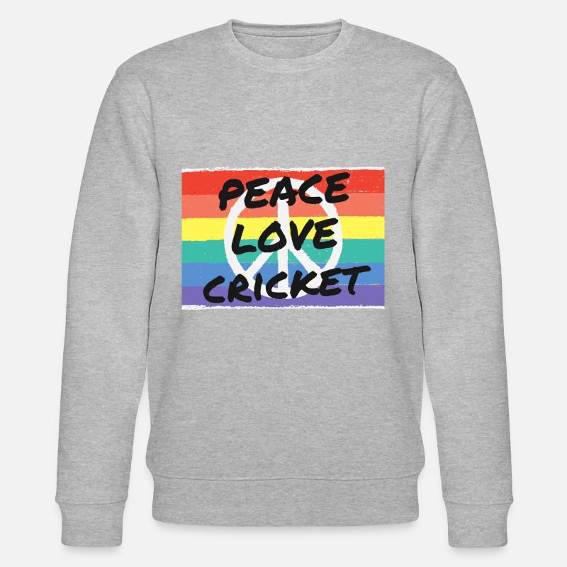 paix. amour. grillon - Sweat bio CHANGER Stanley/Stella Unisexe - gris chiné
