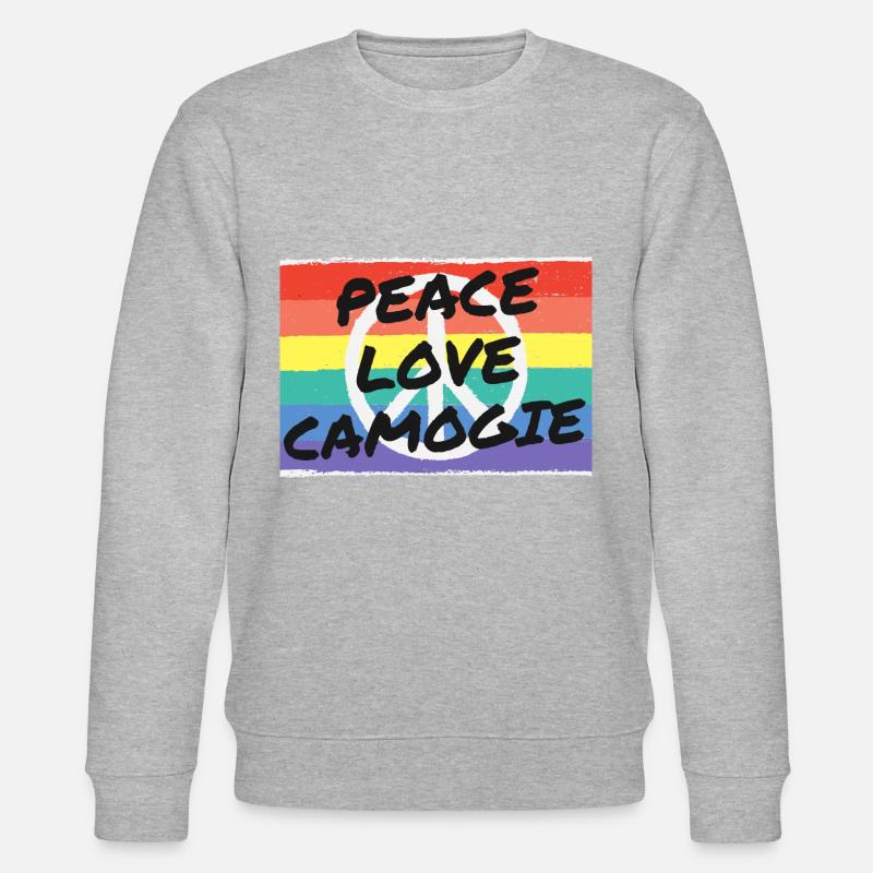Frieden. Liebe. Camogie - Stanley/Stella Unisex Bio-Sweatshirt CHANGER  - Grau meliert