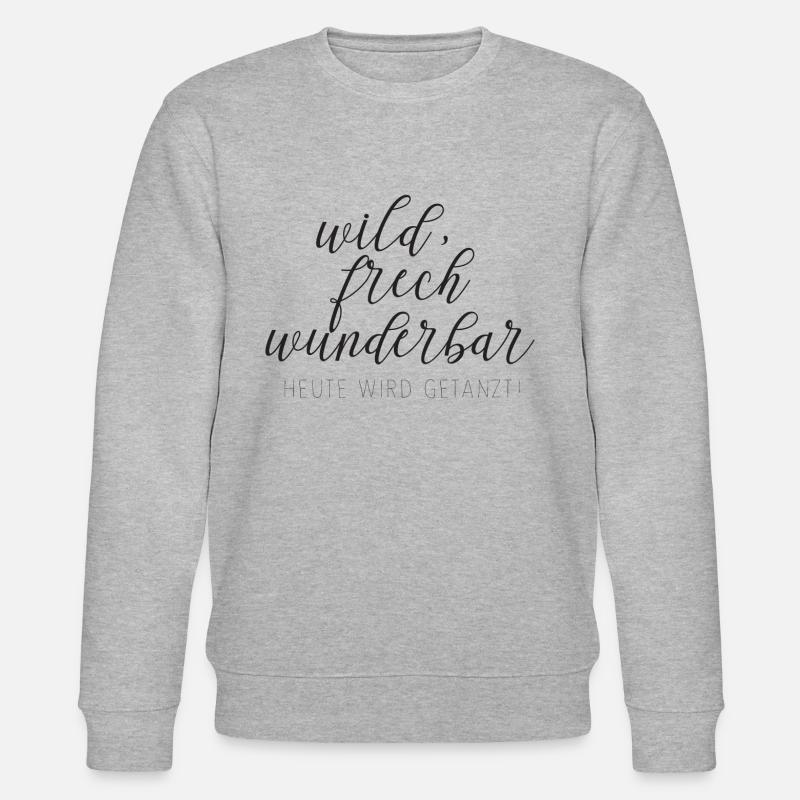 wild frech wunderbar - Stanley/Stella Unisex Bio-Sweatshirt CHANGER  - Grau meliert