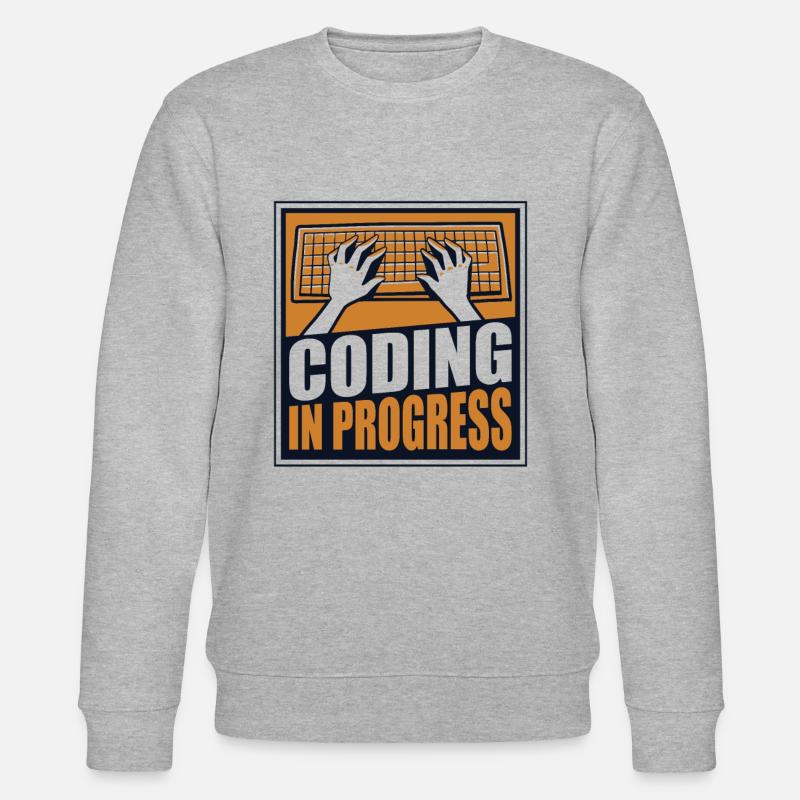 Coding In Progress Softwareingenieur Developer - Stanley/Stella Unisex Bio-Sweatshirt CHANGER  - Grau meliert