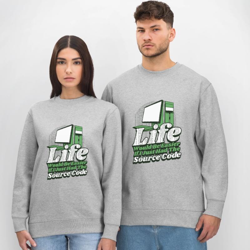 Life Would Be Easier Developer Coder Programmer Stanley/Stella CHANGER Unisex Organic Sweatshirt