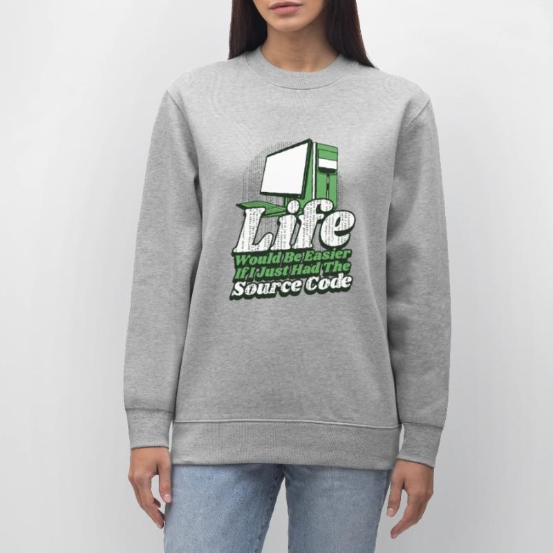Life Would Be Easier Developer Coder Programmer Stanley/Stella CHANGER Unisex Organic Sweatshirt