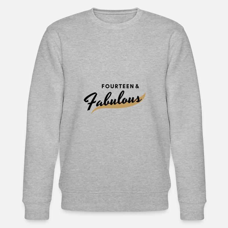 Ich bin vierzehn und fabelhaft! - Stanley/Stella Unisex Bio-Sweatshirt CHANGER  - Grau meliert