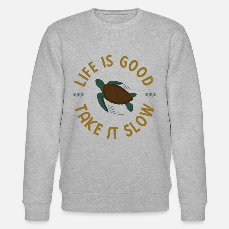 Schildkröten - Stanley/Stella Unisex Bio-Sweatshirt CHANGER  - Grau meliert
