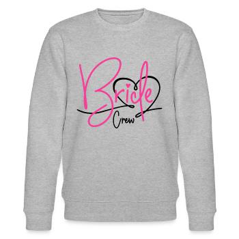 BRIDE CREW TEAM BRAUT JGA JUNGGESELLINNENABSCHIED - Stanley/Stella Unisex Bio-Sweatshirt CHANGER  - Grau meliert - Vorne - Nik (191cm) & Marisol (170cm)