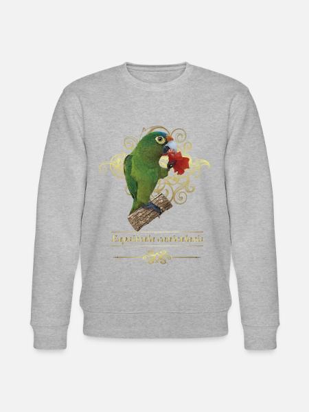 The orange-fronted parakeet - Stanley/Stella CHANGER Unisex Organic Sweatshirt - heather grey