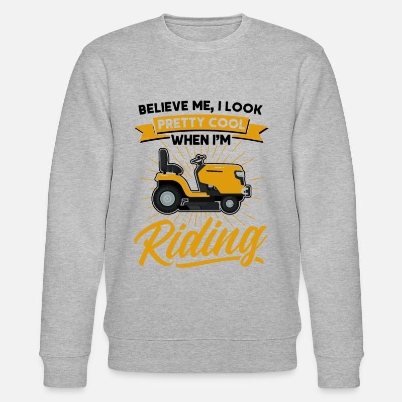 Hobbygärtner Rasen Rasenmäher Geschenk - Stanley/Stella Unisex Bio-Sweatshirt CHANGER  - Grau meliert