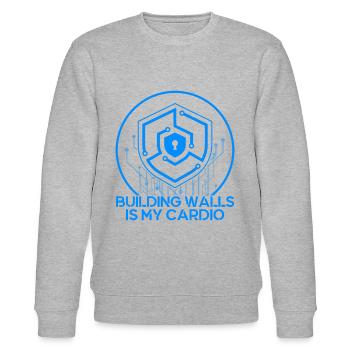 Network Security Specialist Gift - Stanley/Stella CHANGER Unisex Organic Sweatshirt - heather grey - Front - Nik (191cm) & Marisol (170cm)
