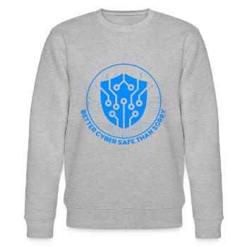 Network Security Specialist Gift - Stanley/Stella CHANGER Unisex Organic Sweatshirt - heather grey - Front - Nik (191cm) & Marisol (170cm)