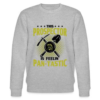 Gold Panner Gold Miner Gold Digger Gift - Stanley/Stella CHANGER Unisex Organic Sweatshirt - heather grey - Front - Nik (191cm) & Marisol (170cm)