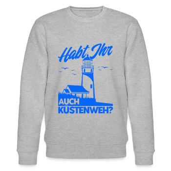 Norddeutsch Norden Nordsee Zitate Heimat Geschenk - Stanley/Stella Unisex Bio-Sweatshirt CHANGER  - Grau meliert - Vorne - Nik (191cm) & Marisol (170cm)