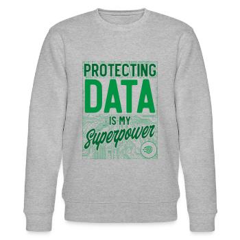 Network Security Specialist Gift - Stanley/Stella CHANGER Unisex Organic Sweatshirt - heather grey - Front - Nik (191cm) & Marisol (170cm)
