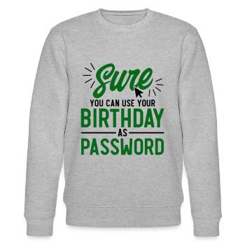 Network Security Specialist Gift - Stanley/Stella CHANGER Unisex Organic Sweatshirt - heather grey - Front - Nik (191cm) & Marisol (170cm)