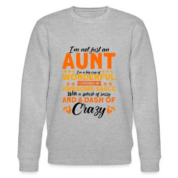 Tanten Tante Schwester Tanten Familie Geschenk - Stanley/Stella Unisex Bio-Sweatshirt CHANGER  - Grau meliert - Vorne - Nik (191cm) & Marisol (170cm)