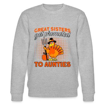 Tanten Tante Schwester Tanten Familie Geschenk - Stanley/Stella Unisex Bio-Sweatshirt CHANGER  - Grau meliert - Vorne - Nik (191cm) & Marisol (170cm)