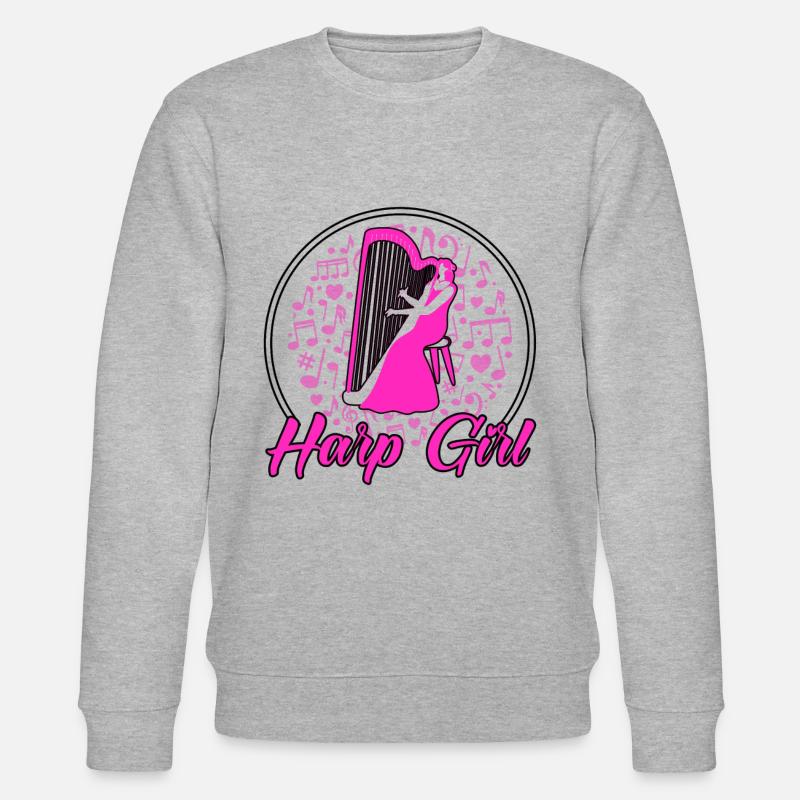Harfenist Harfenmädchen Geschenk - Stanley/Stella Unisex Bio-Sweatshirt CHANGER  - Grau meliert