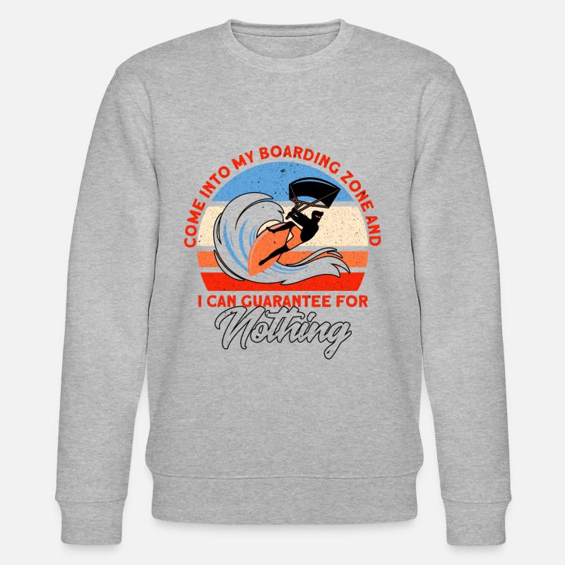 Kiteboarder Kitesurfer Kiten Kiteboard Cadeau - Sweat bio CHANGER Stanley/Stella Unisexe - gris chiné