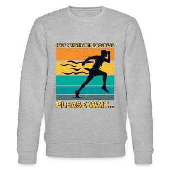 Cadeau de coureur de demi-marathon - Sweat bio CHANGER Stanley/Stella Unisexe - gris chiné - Devant - Nik (191cm) & Marisol (170cm)