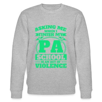 Study Assistant Physician Medical Student Gift - Stanley/Stella CHANGER Unisex Organic Sweatshirt - heather grey - Front - Nik (191cm) & Marisol (170cm)