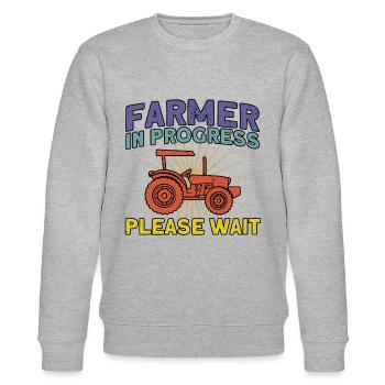 Landwirt Bauernhof Viehzüchter Geschenk - Stanley/Stella Unisex Bio-Sweatshirt CHANGER  - Grau meliert - Vorne - Nik (191cm) & Marisol (170cm)